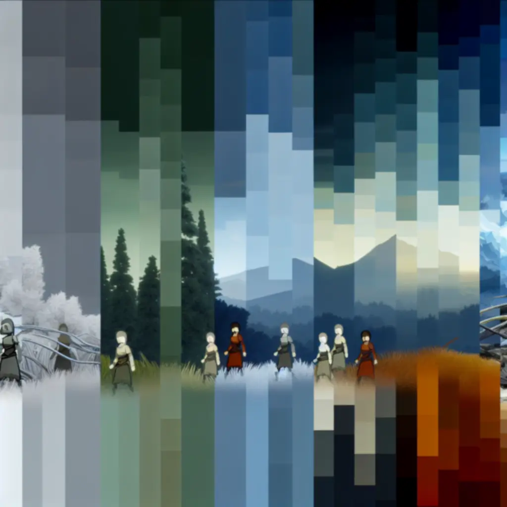 Przejście między różnymi trybami i epokami graficznymi w Evoland 2