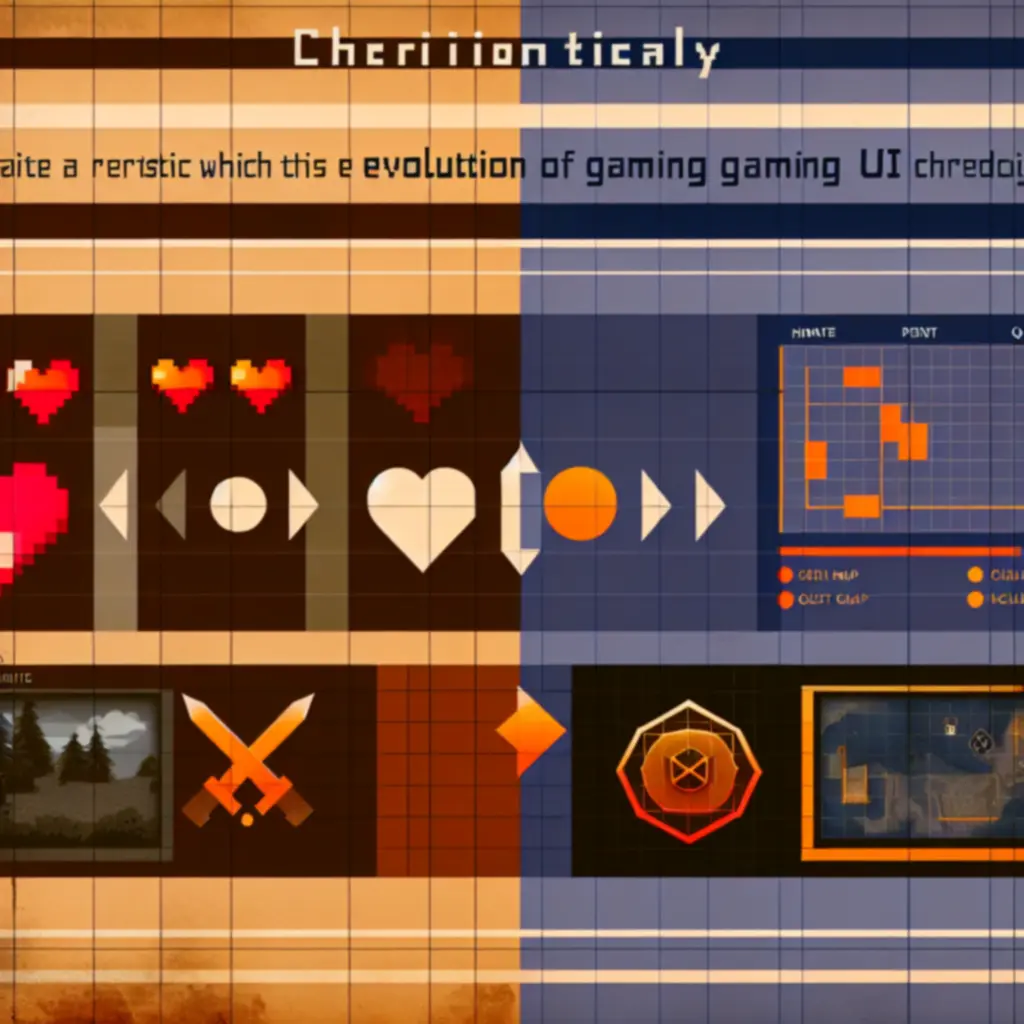 Ewolucja interfejsu użytkownika od prostego retro HUD‑u do nowoczesnego, szczegółowego UI.